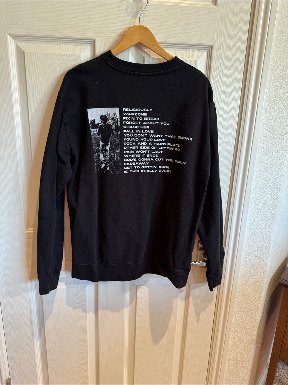 Bailey Zimmerman Black Graphic Crewneck Sweatshirt - Picture 6 of 6